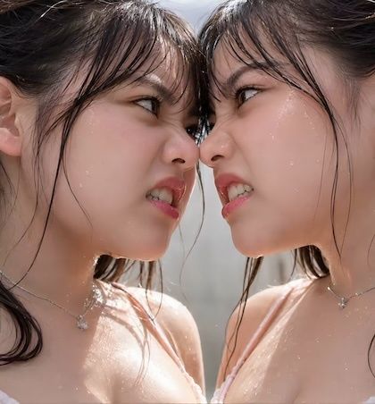 【同一CP】本物は自分と言い張り喧嘩する女 画像1