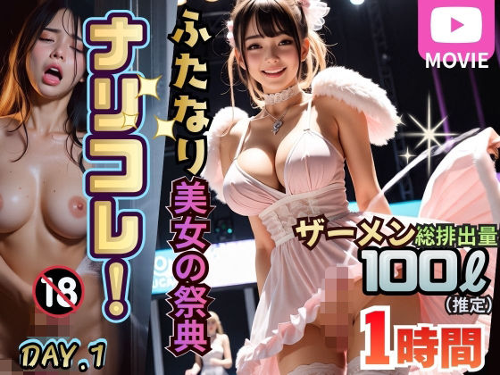ふたなり美女の祭典ナリコレ！Day.1【リアル実写系ふたなり美女オナニー動画】