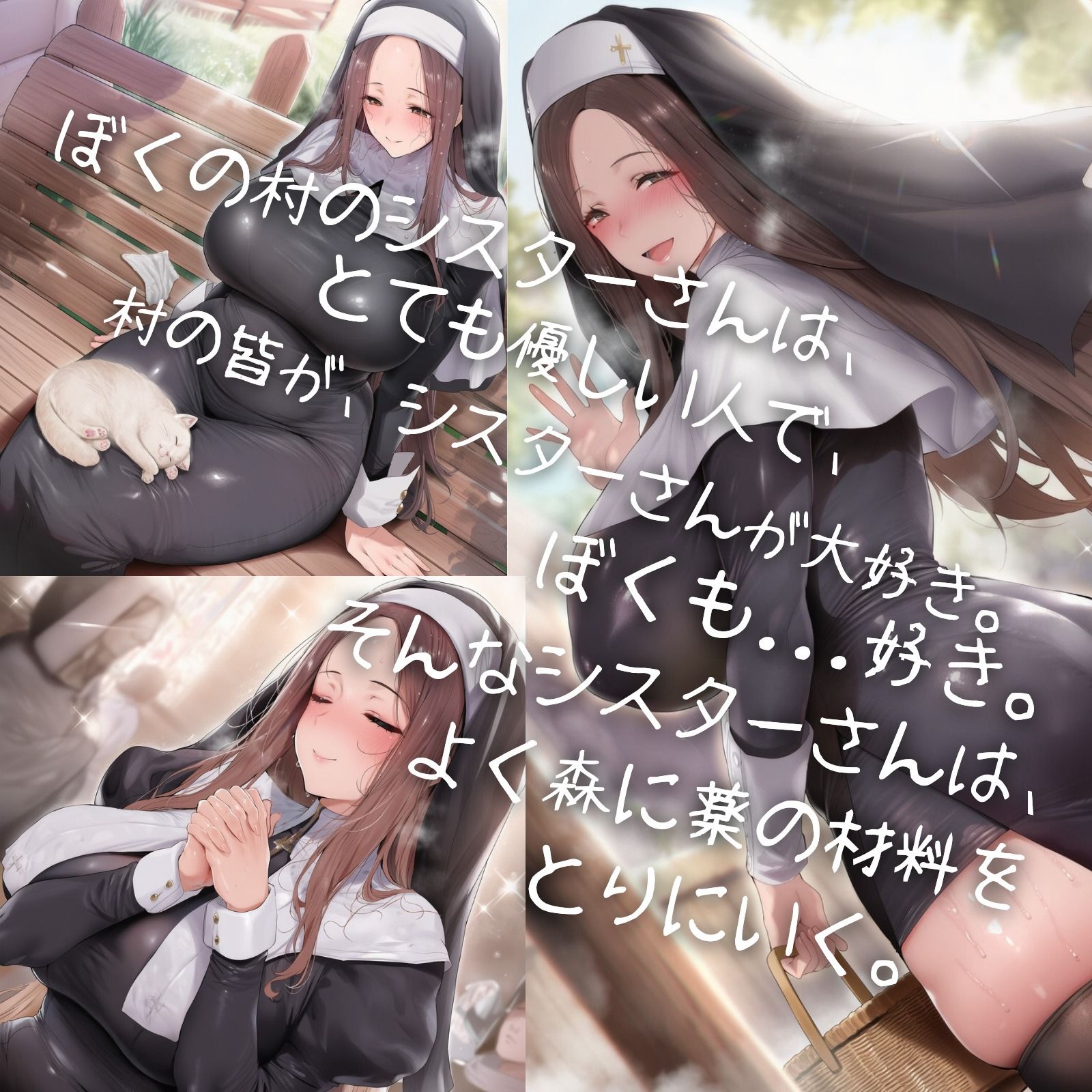 （憧れのお姉さん異種姦BSS CG458枚）ぼくの好きな村のシスターさんはよく森に行って... 画像1