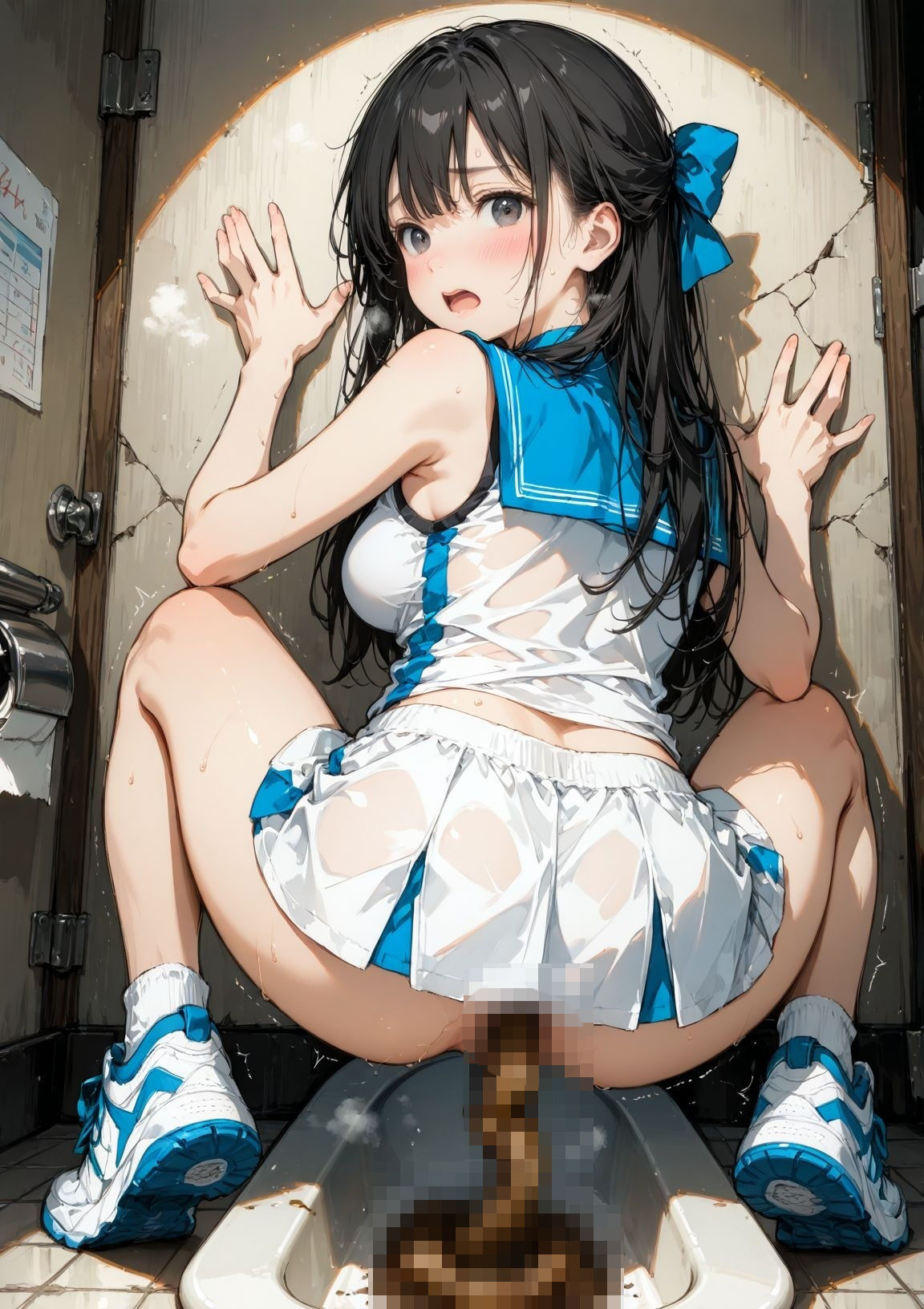 300通りの「出す瞬間」！ 美少女たちの羞恥と解放が織りなす 究極のスカトロジー・アーカイブ うんこ スカトロ 画集10 制服 部活編 サンプル画像 5