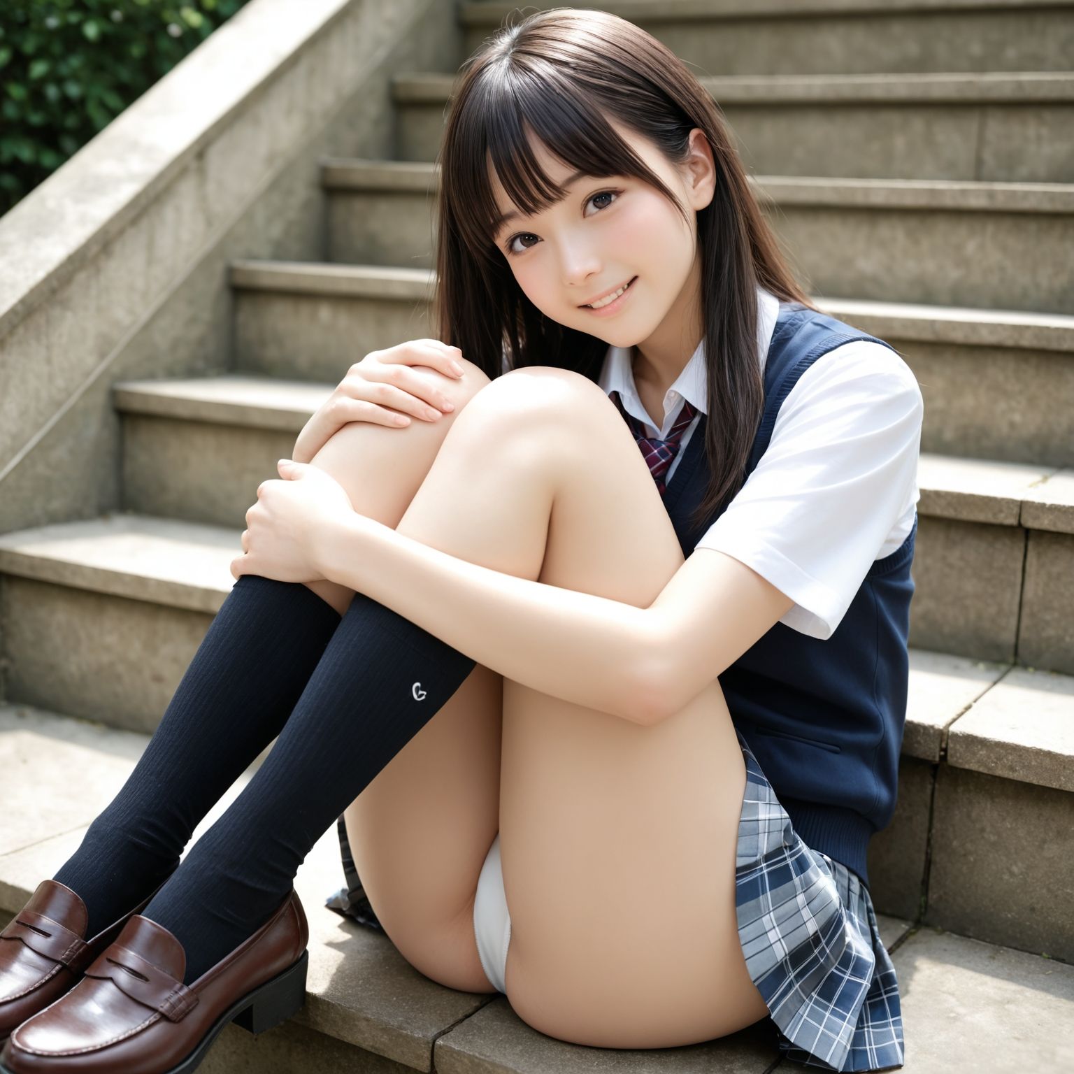 制服パンチラ part-4  【純白パンティー】 画像3
