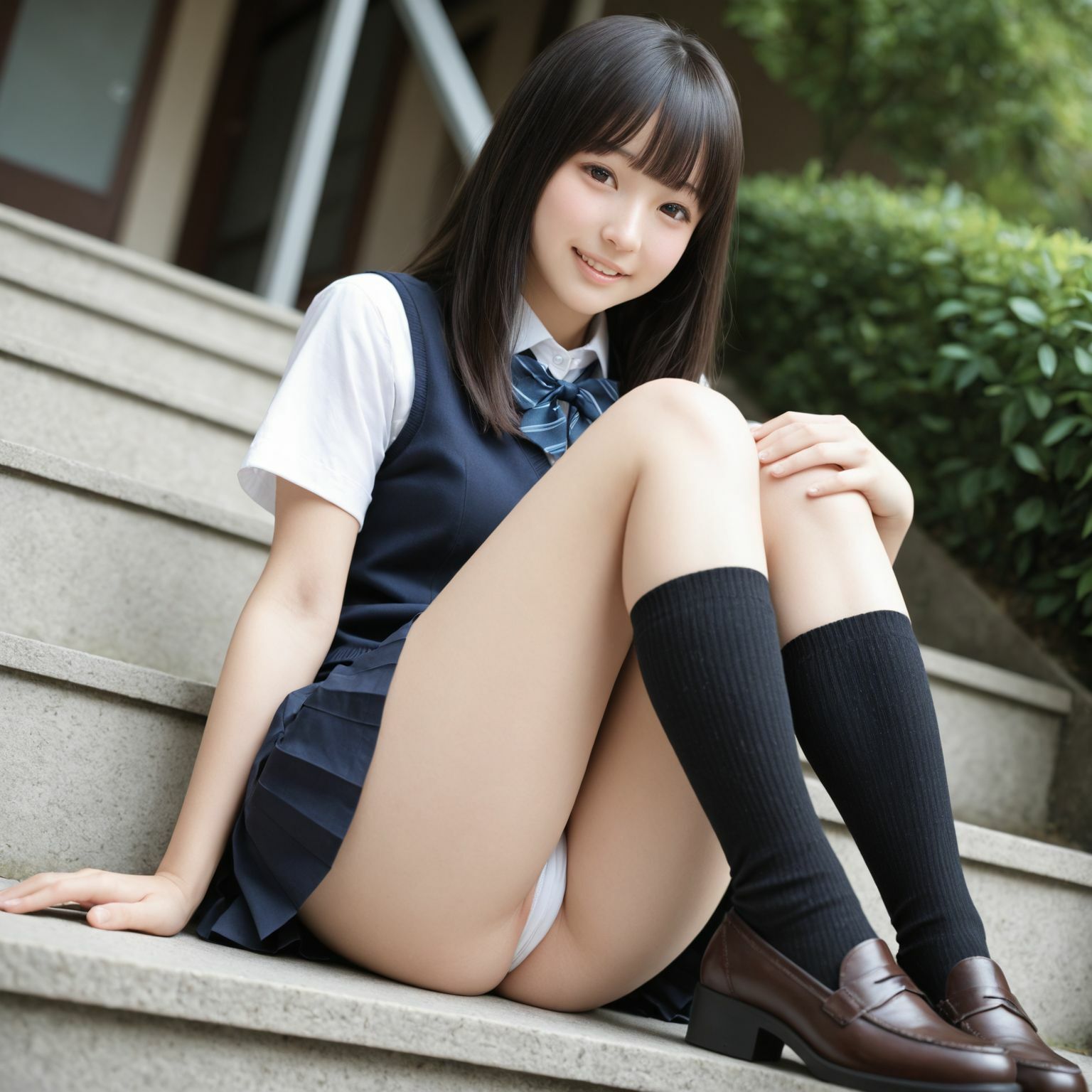 制服パンチラ part-4  【純白パンティー】 画像5