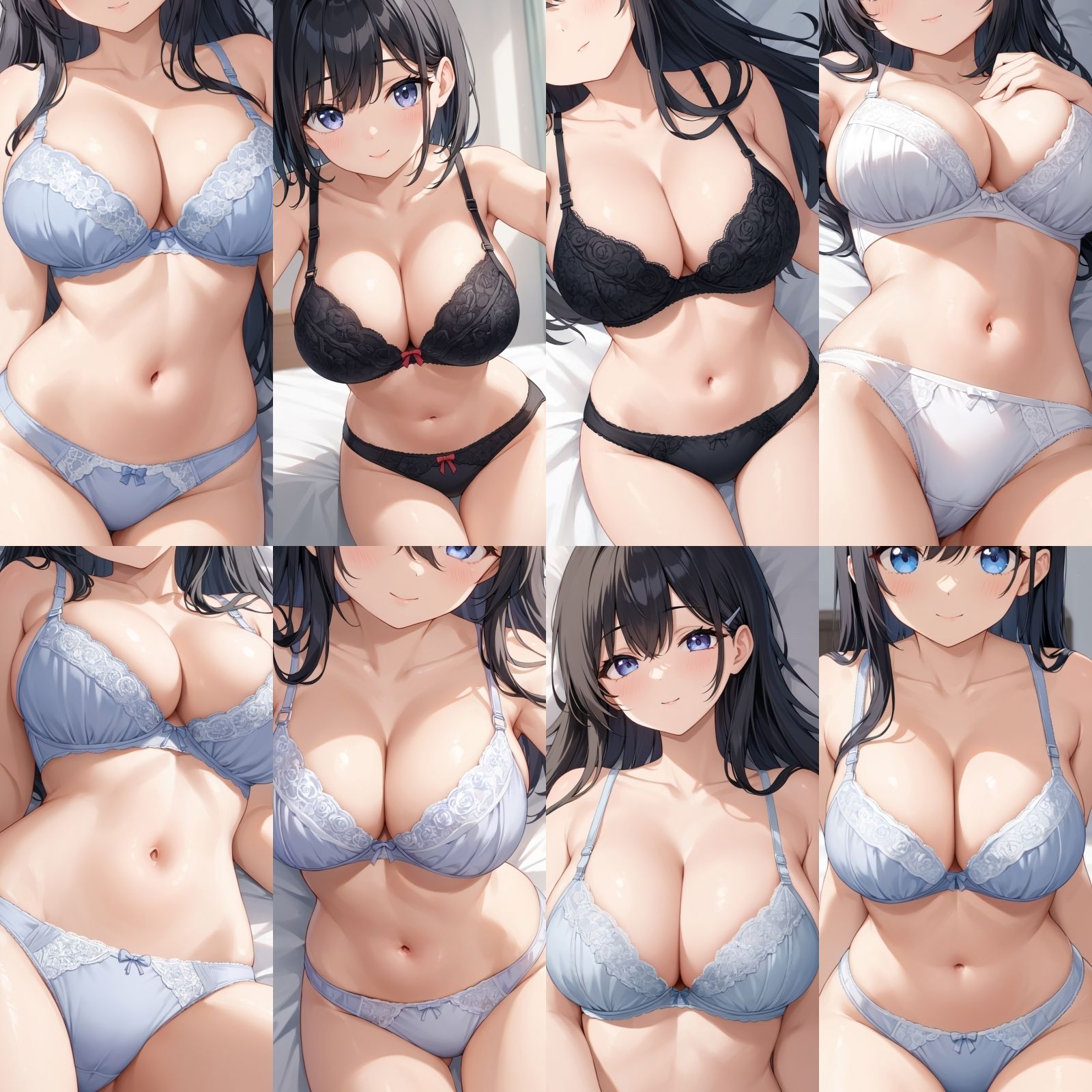 -ベッド編-巨乳セフレの近距離下着 Vol.1-2【500枚】