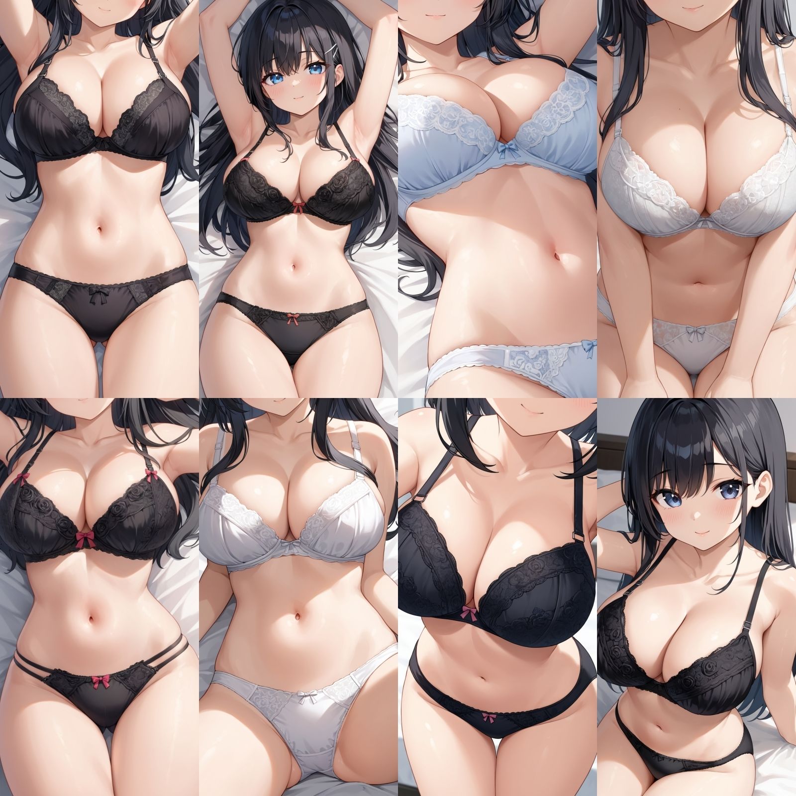 -ベッド編-巨乳セフレの近距離下着 Vol.1-2【500枚】