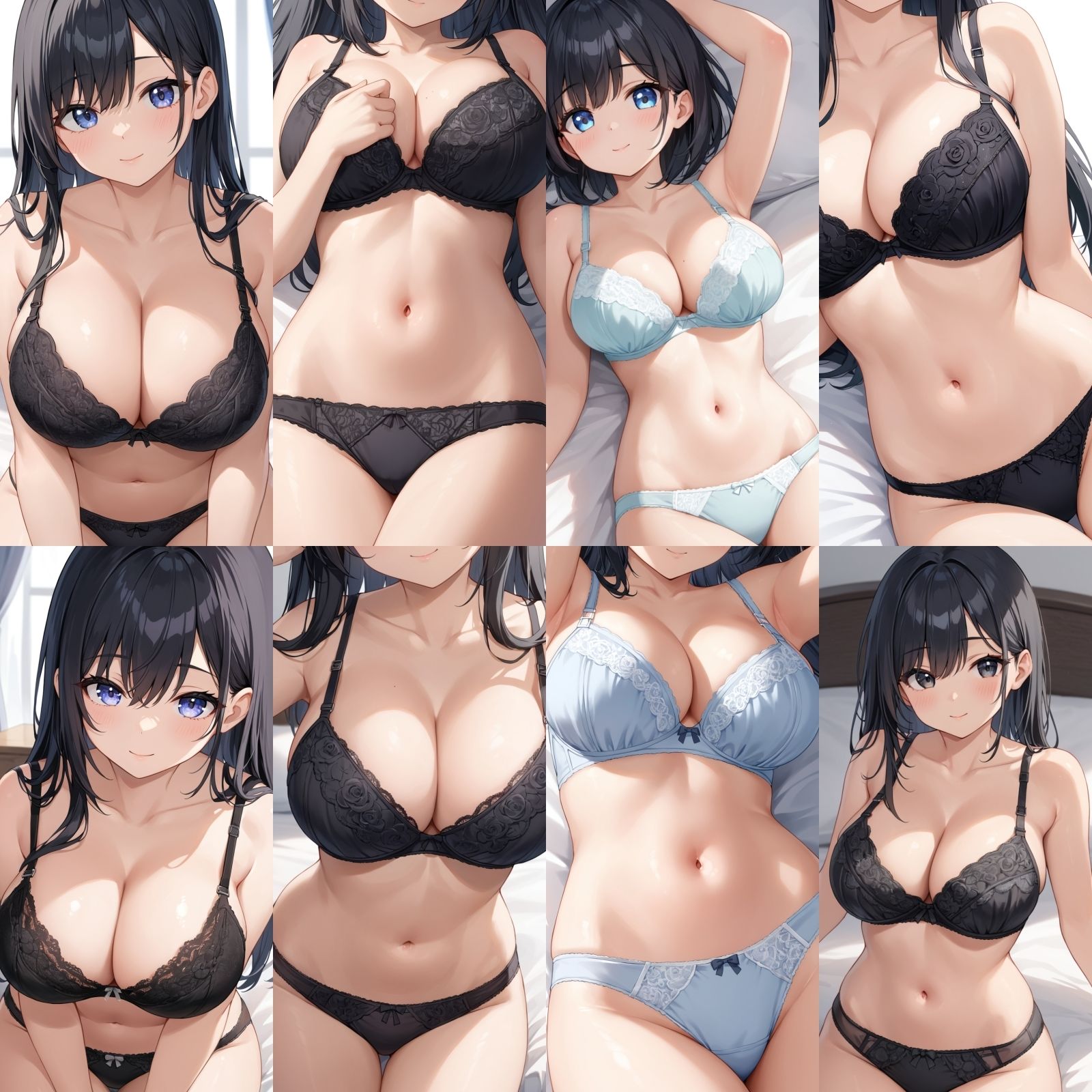 -ベッド編-巨乳セフレの近距離下着 Vol.1-2【500枚】