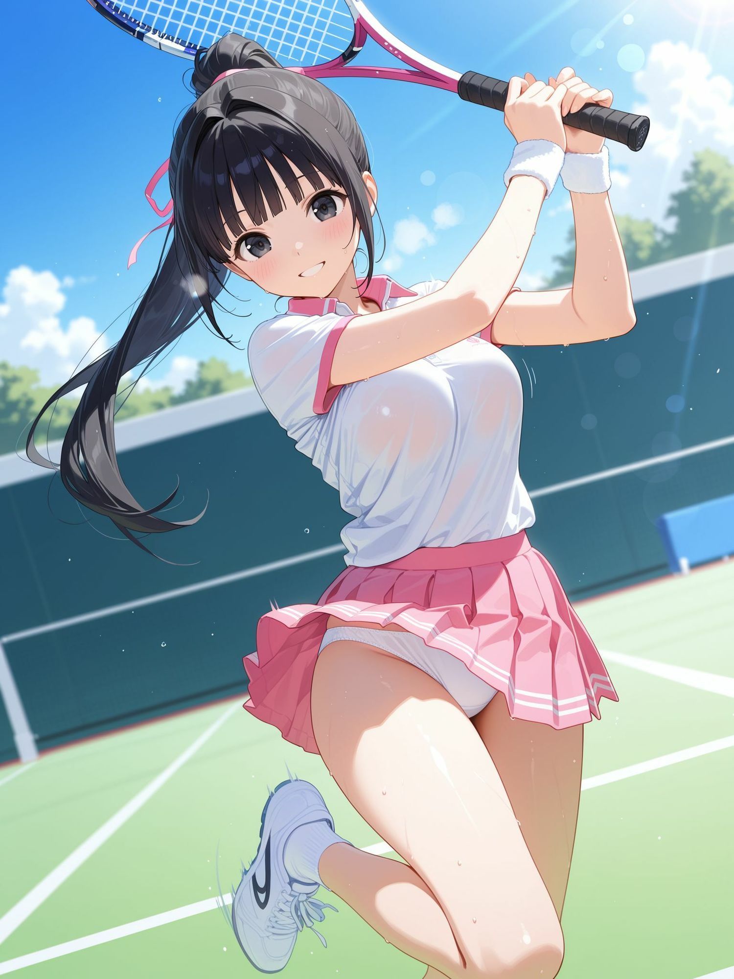 部活中なのにイケナイことをするテニス部の先輩 サンプル2