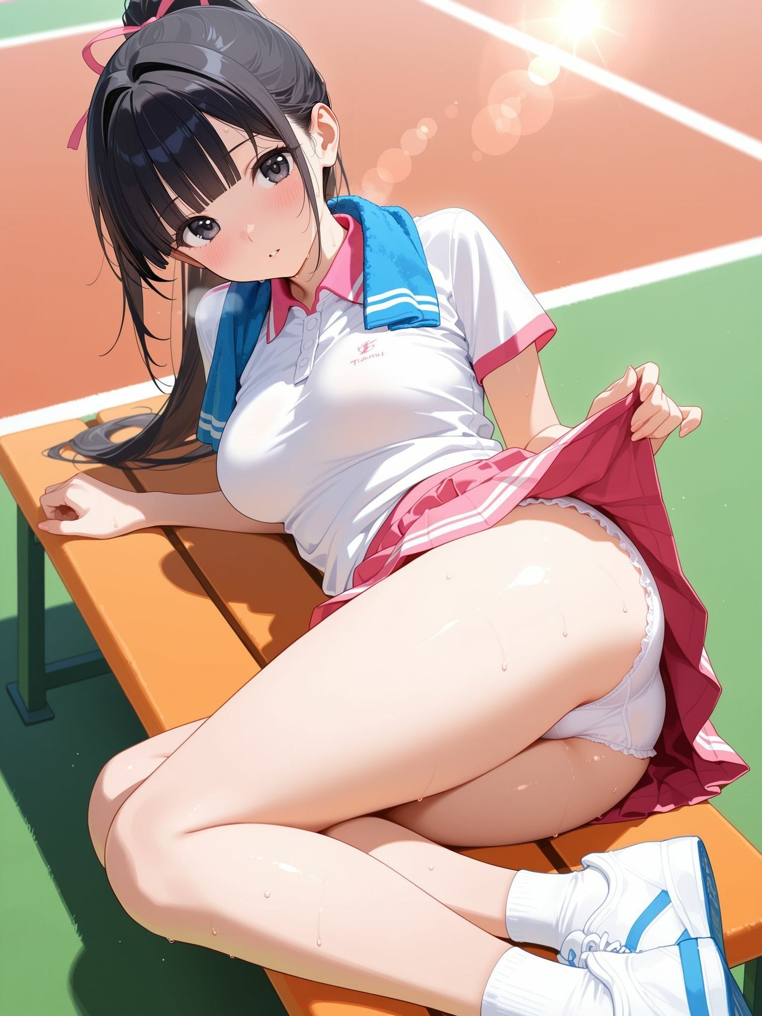 部活中なのにイケナイことをするテニス部の先輩 サンプル3