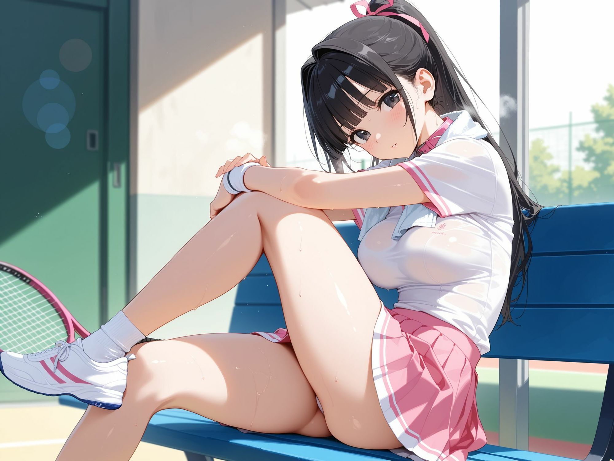 部活中なのにイケナイことをするテニス部の先輩 サンプル4