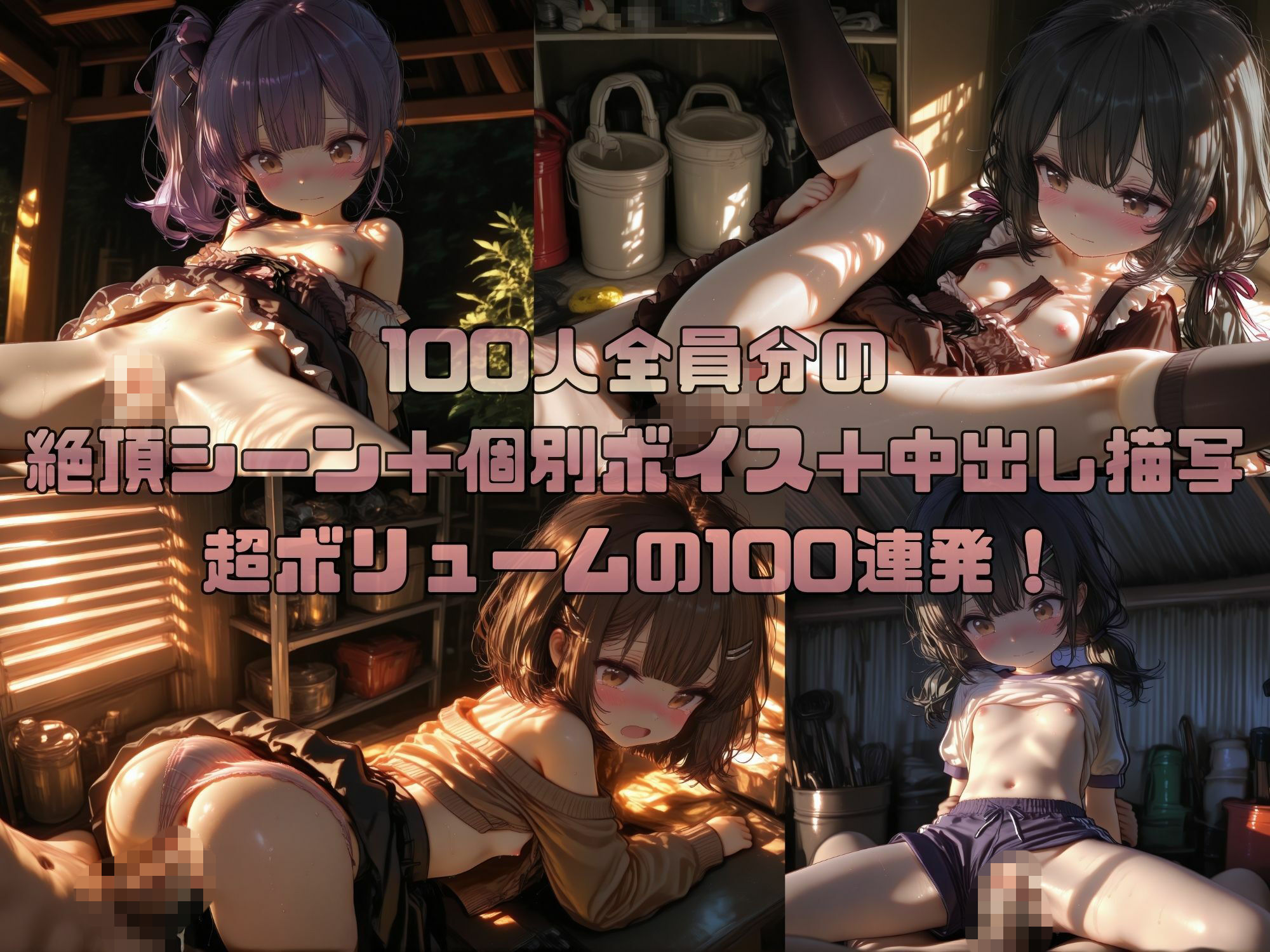 【4K神画質60fps】超絶ビジュ! トニカクカワイイ トニカクエロイ つるぺた美少女100人 中出しSEX! サンプル画像3