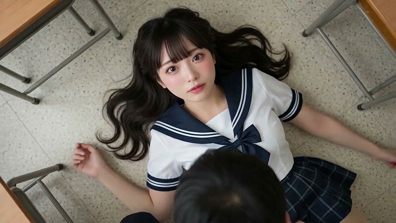 【JK53人斬り】女子校生と連続セックスでヤリまくる 〜前戯なし本番だけ25分・フルボイス・ぬるぬる動くフルHD〜【AI実写】 サンプル10