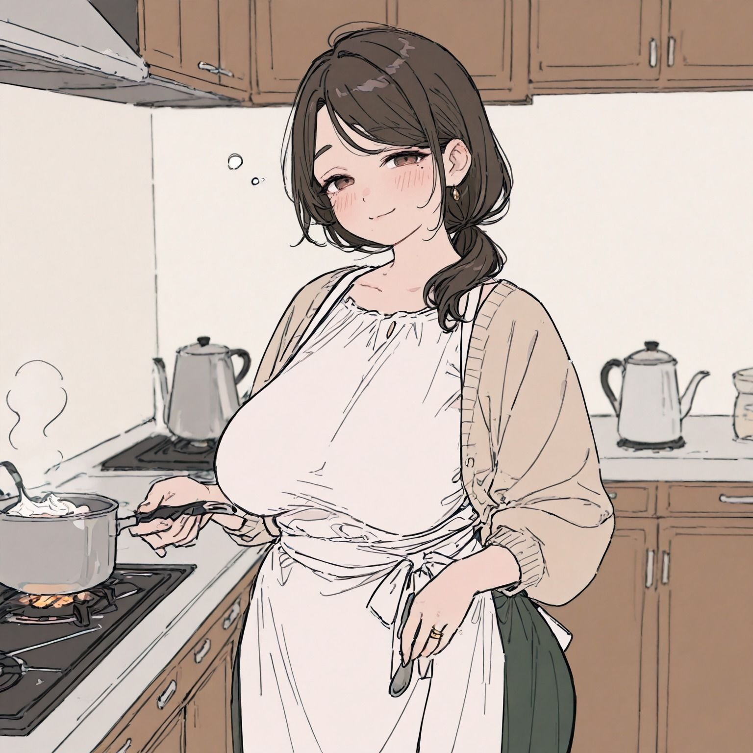 意外にもグロマンな隣人妻を尻穴でメス堕ちオホ声交尾 画像1