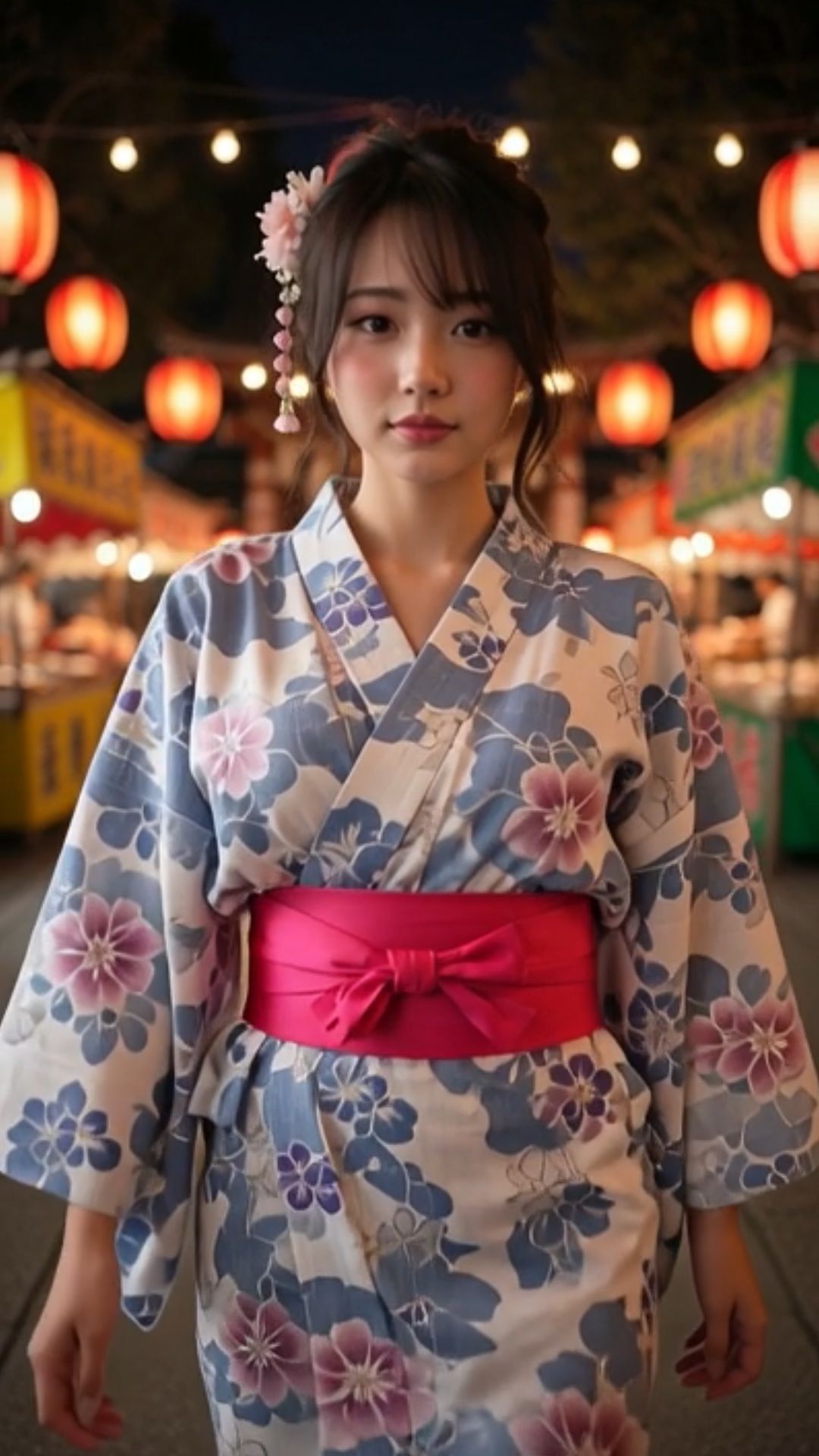 浴衣女子 花火大会 祭り 神社 海岸 田舎 女子校生 女子大生 夏 屋台 日本文化 デート ディープキス サンプル画像 11