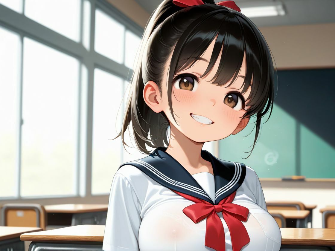 成熟したおっぱいのクラスメイトに生挿入 サンプル画像 2