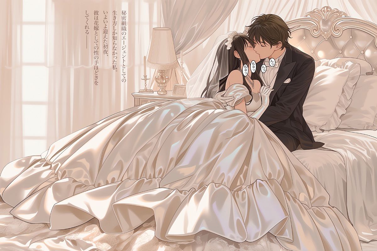 【ドレス美少女57】処女花嫁と性のマリアージュ  〜た○ながシルクサテンに溺れる初夜〜 画像1