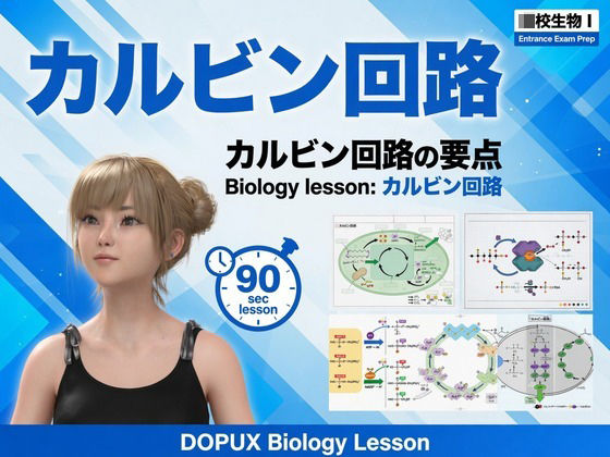 【▲20】一ノ瀬廻里 大学に進学し強豪予備校『DOPUX（ドピュックス』で生物I，IIを教える名物講師に！（Vol.025:カルビン回路） 画像1