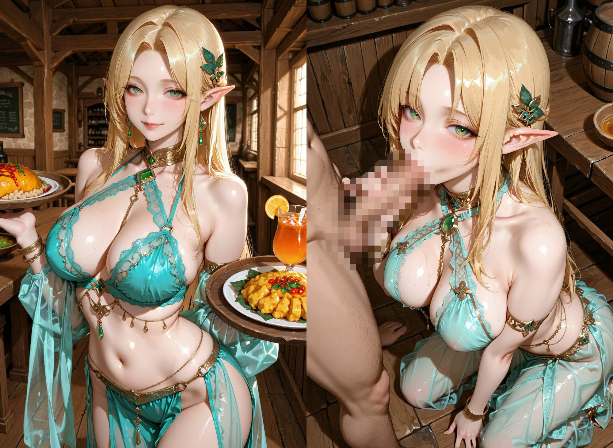 行きつけの居酒屋のエルフとのワンナイトラブ 画像1