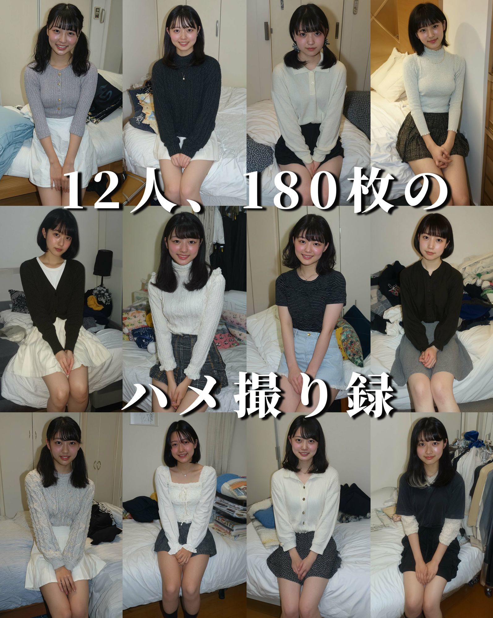 大学生彼女の騎乗位画像流出集（12人分、180枚） サンプル画像 2
