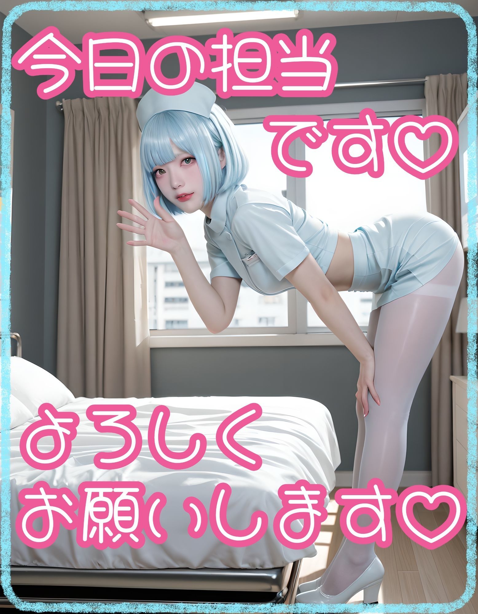 【白スト】ナースのヘルスチェック【青ショート】