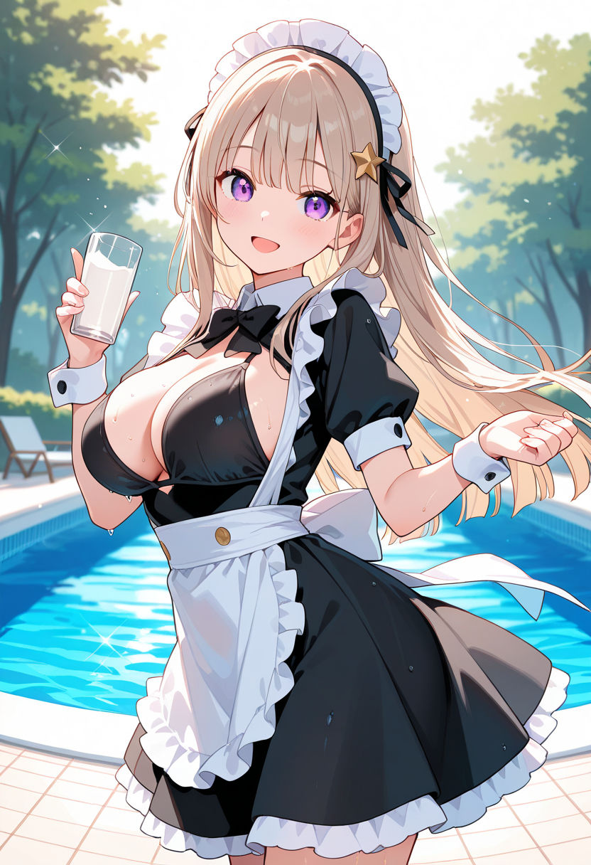 どっちが好き？ ナースVSメイド 夏の濡れ透けプール対決 【 JKLEAKS 49 】流出動画付・音声付き！ サンプル6