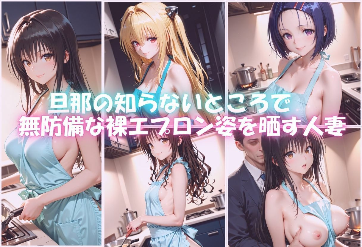 裸エプロン人妻は俺の性処理道具 〜旦那の知らないところで生ハメ中出し〜 画像1