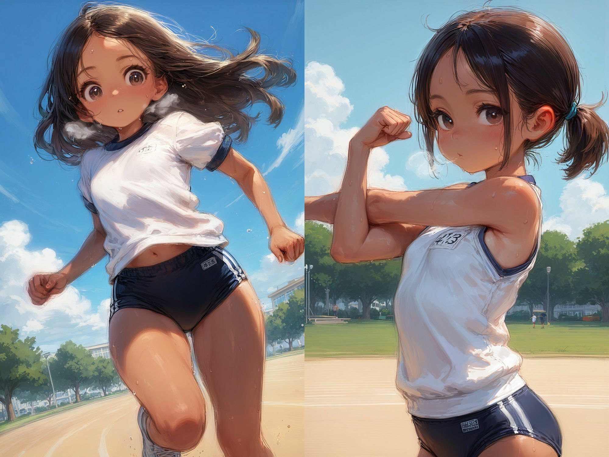 抜き打ち性指導！？日焼け体操着少女 サンプル画像 2