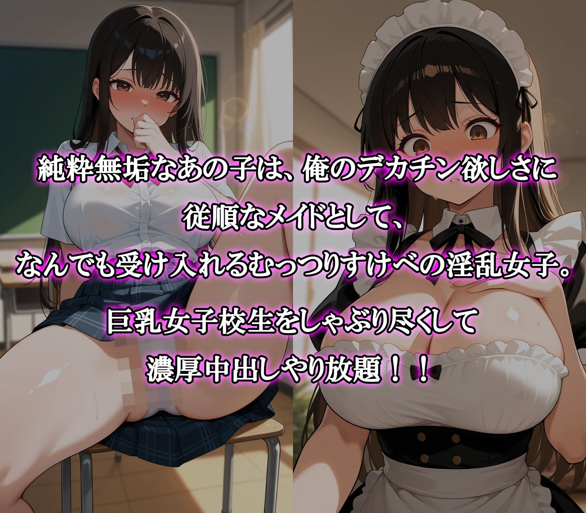 快楽堕ちした黒髪清楚の女子校生に中出しやり放題〜メイド姿でいいなり絶対服従〜