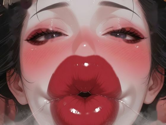 【花魁と湯女】肉厚唇とブチュキスマークの誘惑