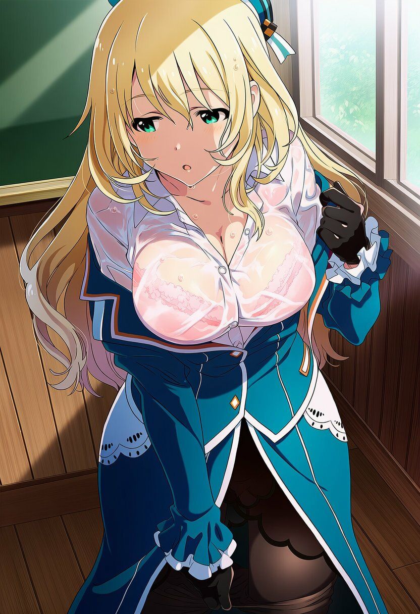 盗撮&濡れ透けフェチ特化 2020年代アニメ作画特集 艦隊少女たちの濡れ透け教室生着替え その5 -500枚を撮影- 画像6