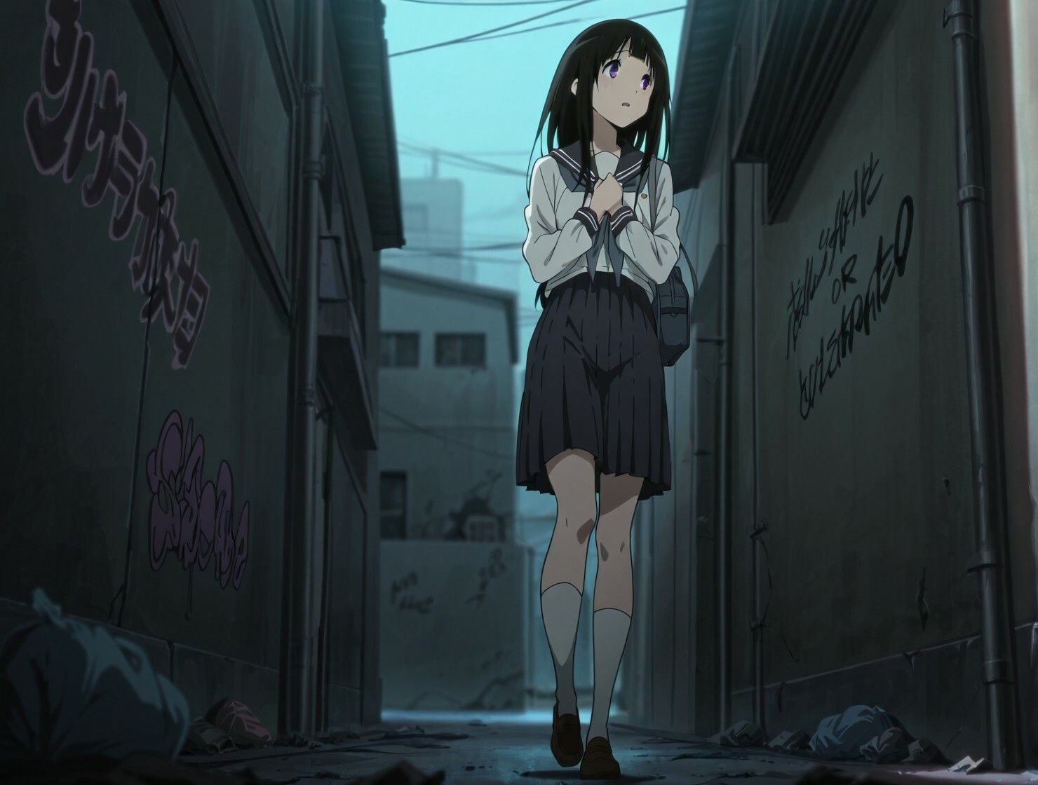 なんでも気になる美少女〇Kの路地裏初体験 画像2
