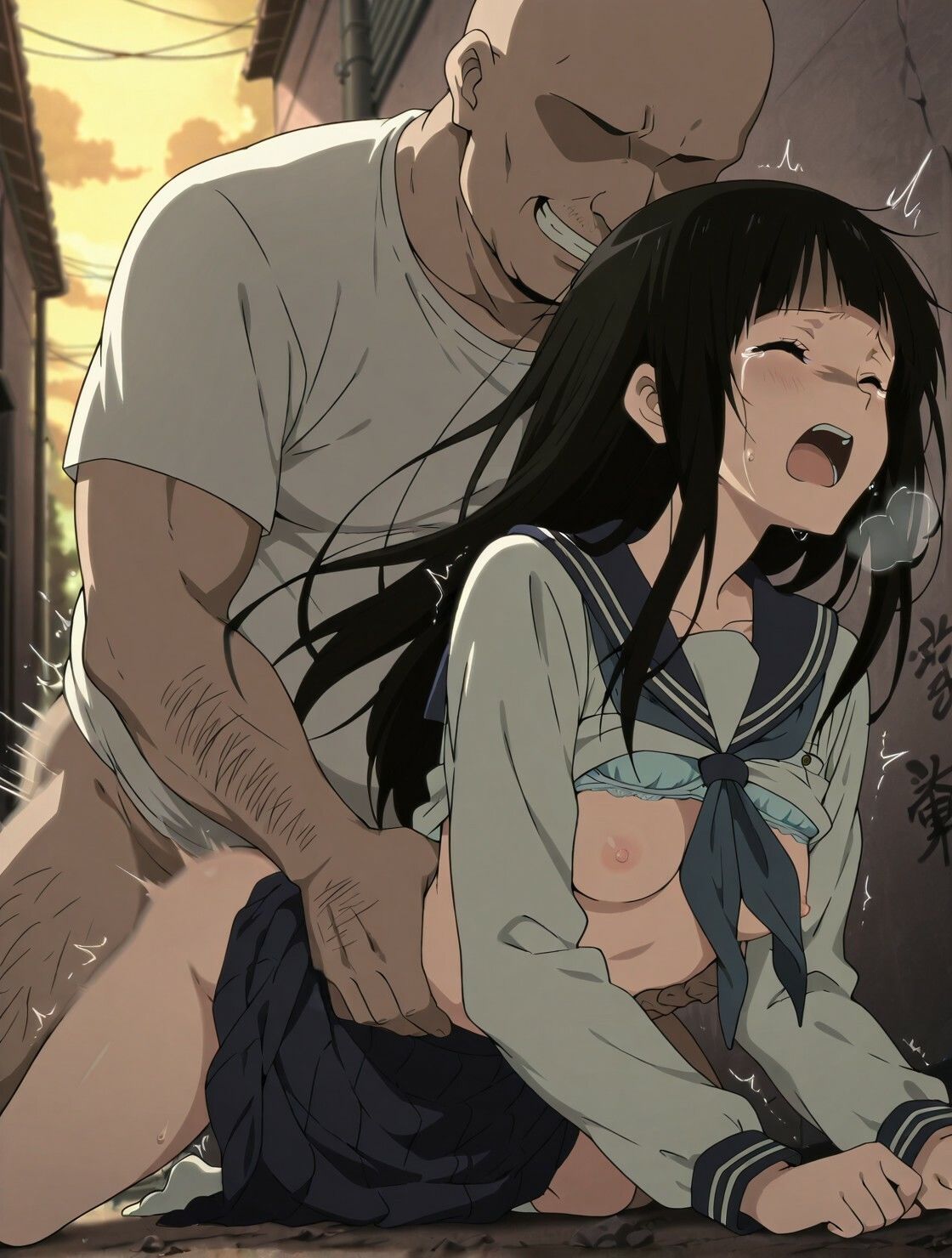 なんでも気になる美少女〇Kの路地裏初体験 画像5