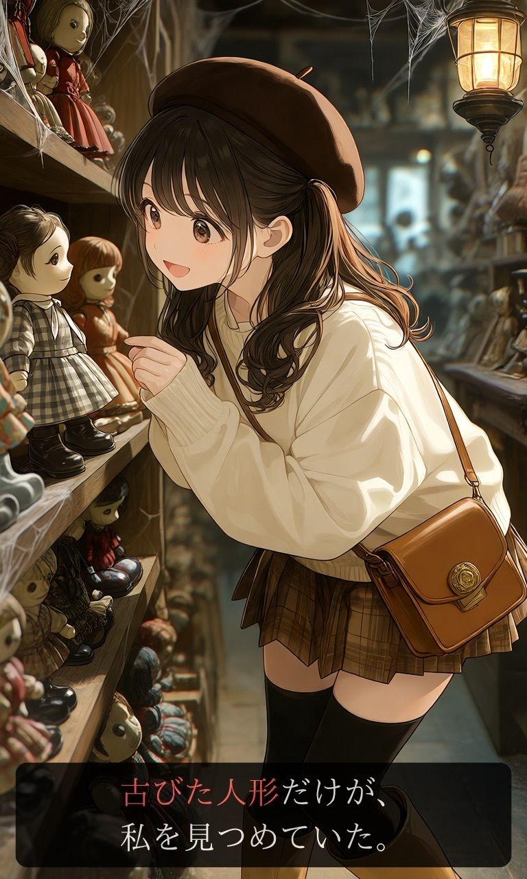 好奇心旺盛な美大生、呪われた人形に呼吸を奪われるアンティークショップ【ニーソックス/首絞め/拘束/絶対領域/美少女】 サンプル2