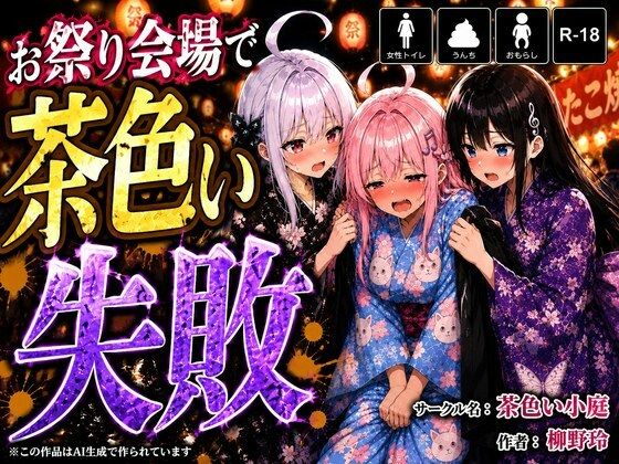 お祭り会場で茶色い失敗