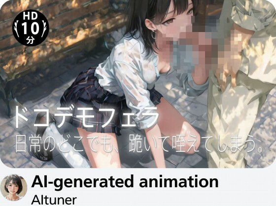 【10分HD】ドコデモフェラ―― 日常のどこでも、跪いて咥えてしまう。【AItuner】