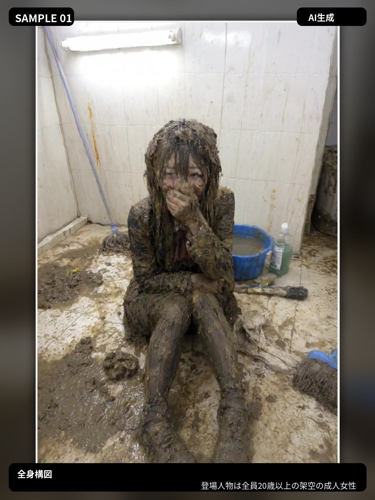 【AI生成動画】制服コス成人女性の全身うんこまみれ スカトロ汚物責め 厳選104本 サンプル画像 2