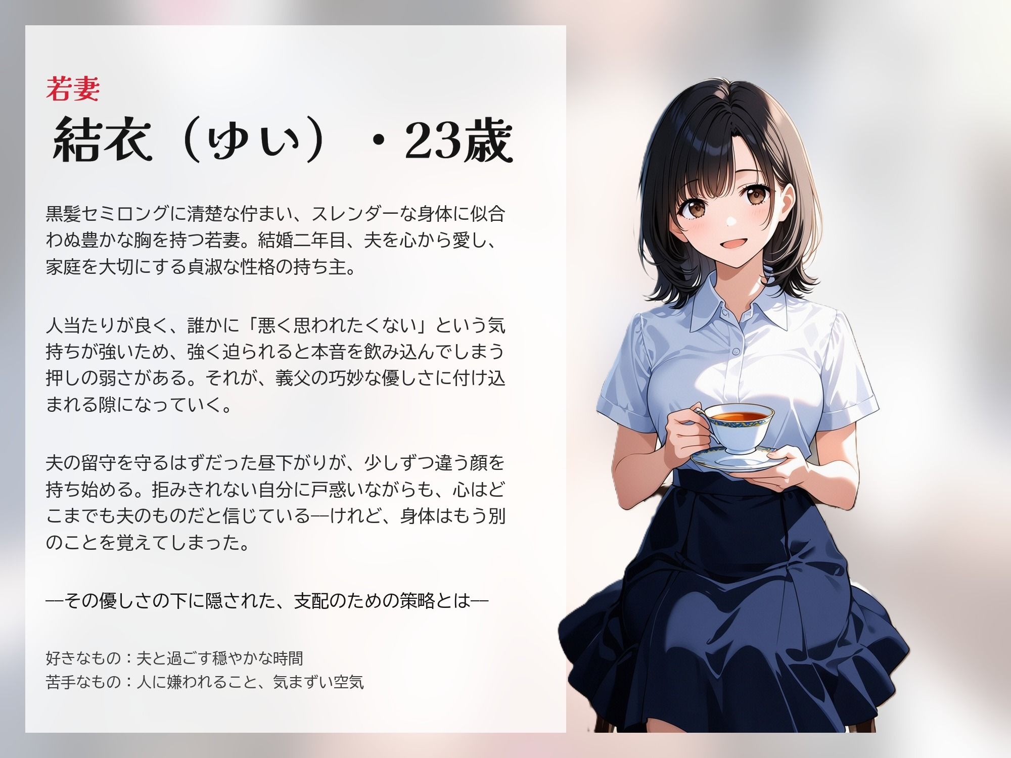 夫の留守に、私は堕とされていく 〜同居義父に開発される、若妻寝取られ日記〜 画像1
