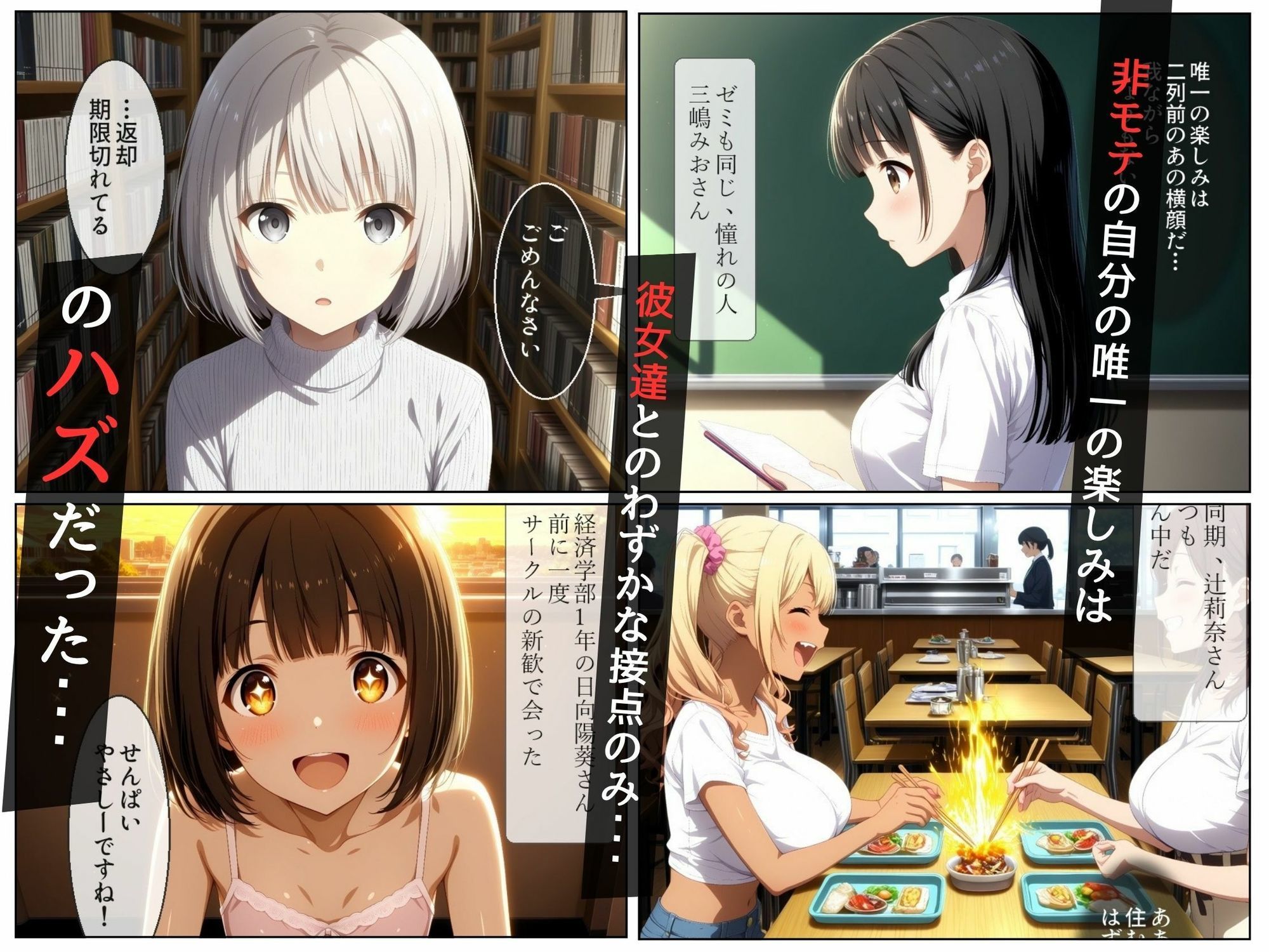 デブ非モテ大学生が先輩の持て薬で一変！ 気になってた女子たちと夢のハーレム サンプル画像 3