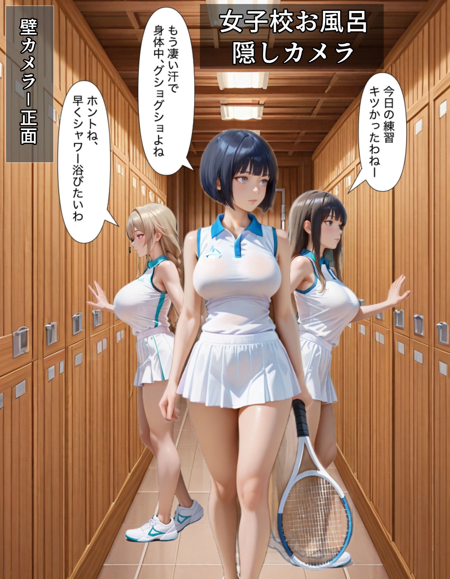 女子校お風呂 テニス合宿編 のぞきフェチ特化 アニメ調JK特集-厳選500枚を撮影- d_805421 麗夢舎 サンプル画像1