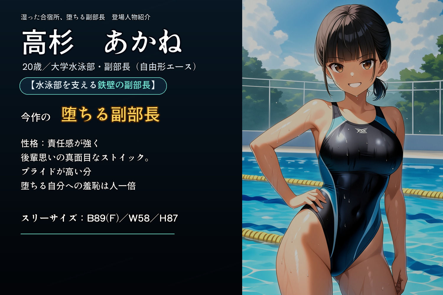 夏の合宿所で堕ちる副部長 〜汗ばむ肌と密着指導に抗えず、何度もイカされて完堕ち〜 画像6