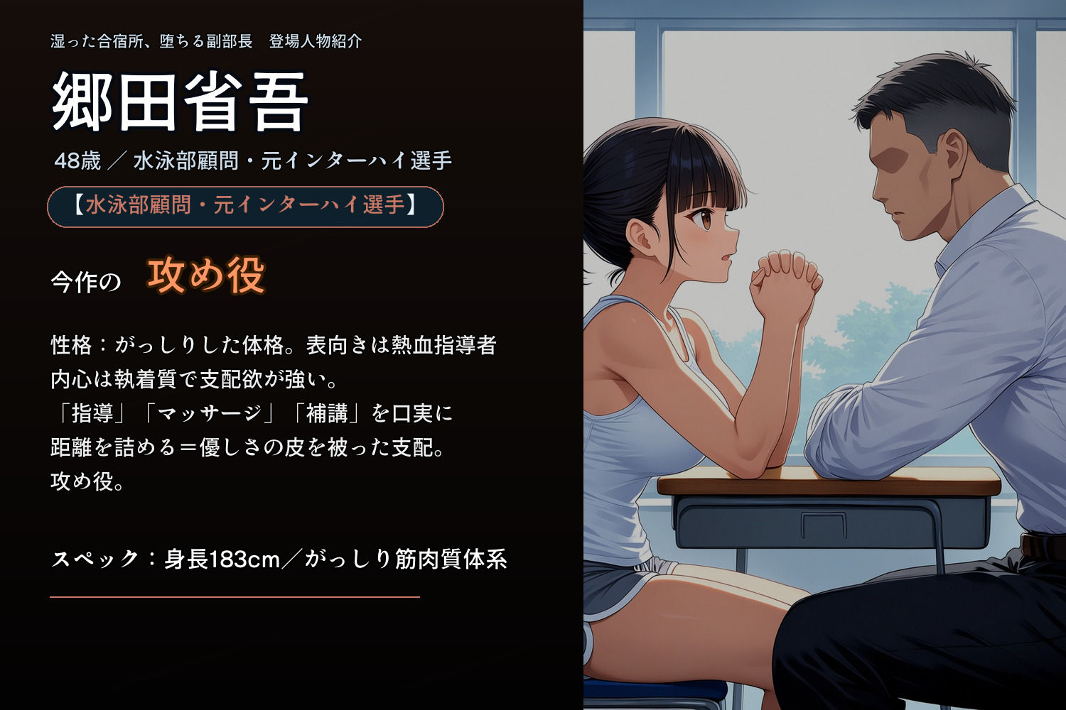 夏の合宿所で堕ちる副部長 〜汗ばむ肌と密着指導に抗えず、何度もイカされて完堕ち〜 画像7