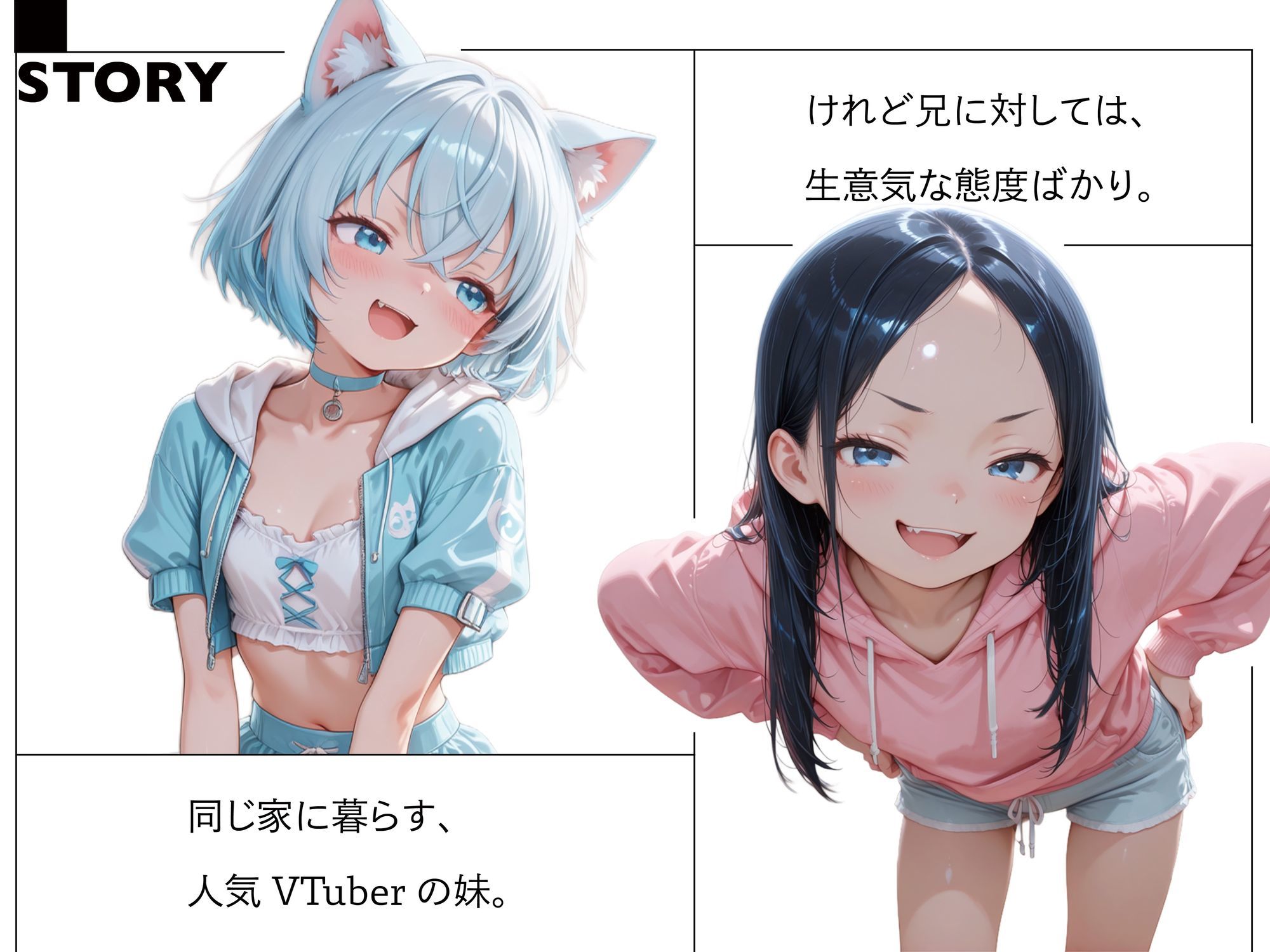 生意気VTuber妹に、配信裏イタズラしまくった件 サンプル画像1