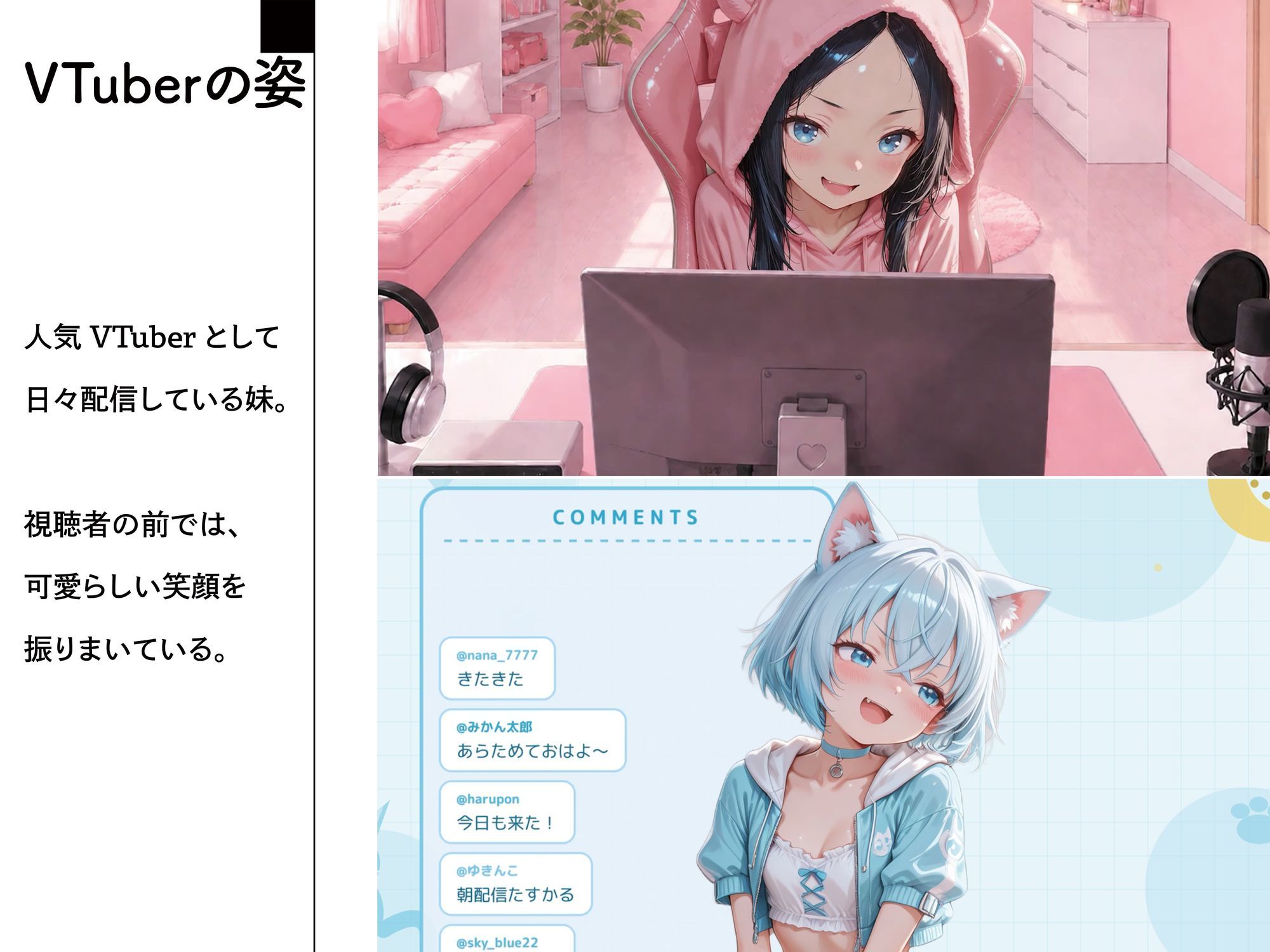生意気VTuber妹に、配信裏イタズラしまくった件 サンプル画像3