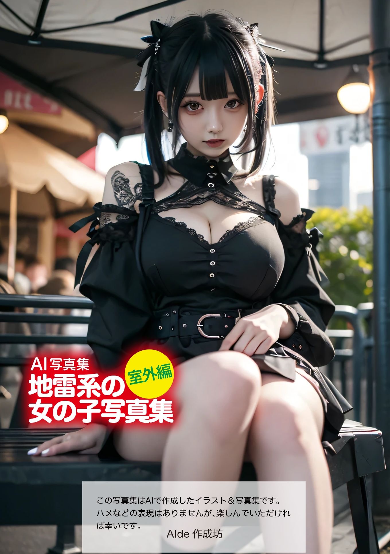 【AI写真集】地雷系の女の子写真集  室外編 画像2