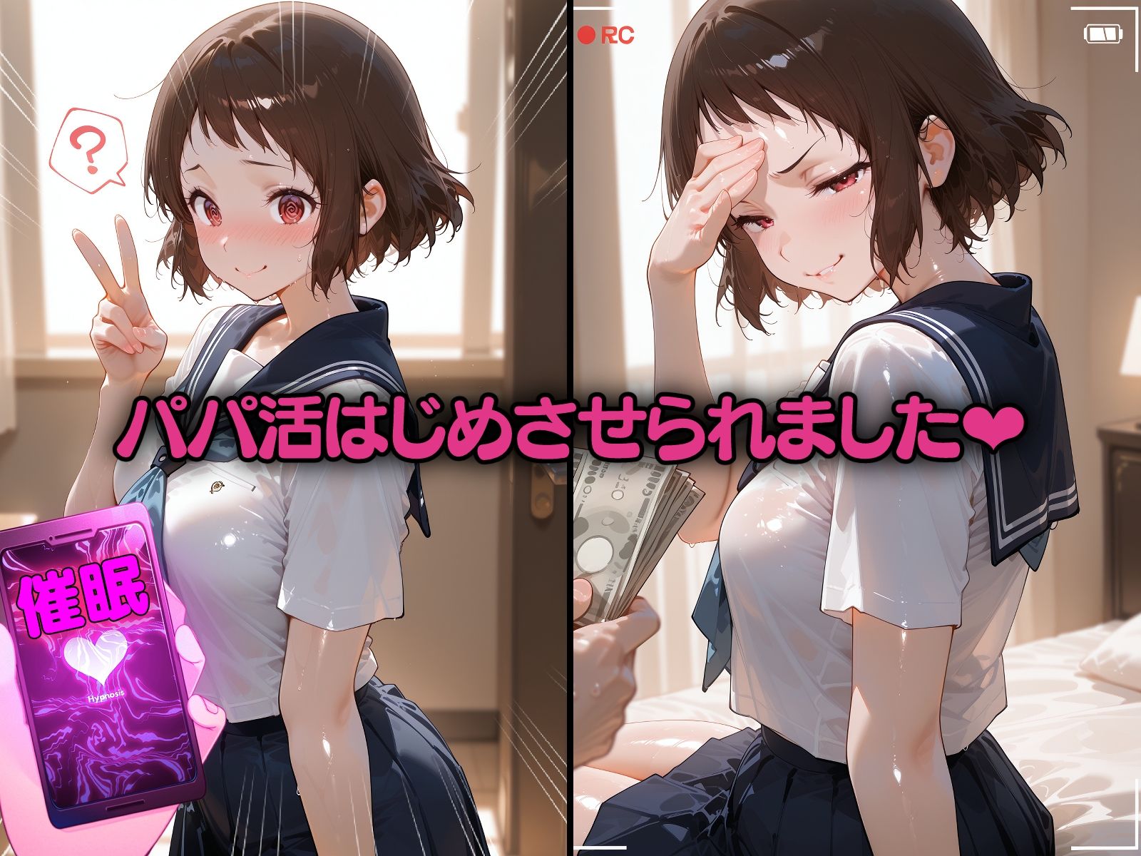 女子●生3人と催●で強●パパ活 無職ニートおじさん大暴れ！ サンプル1