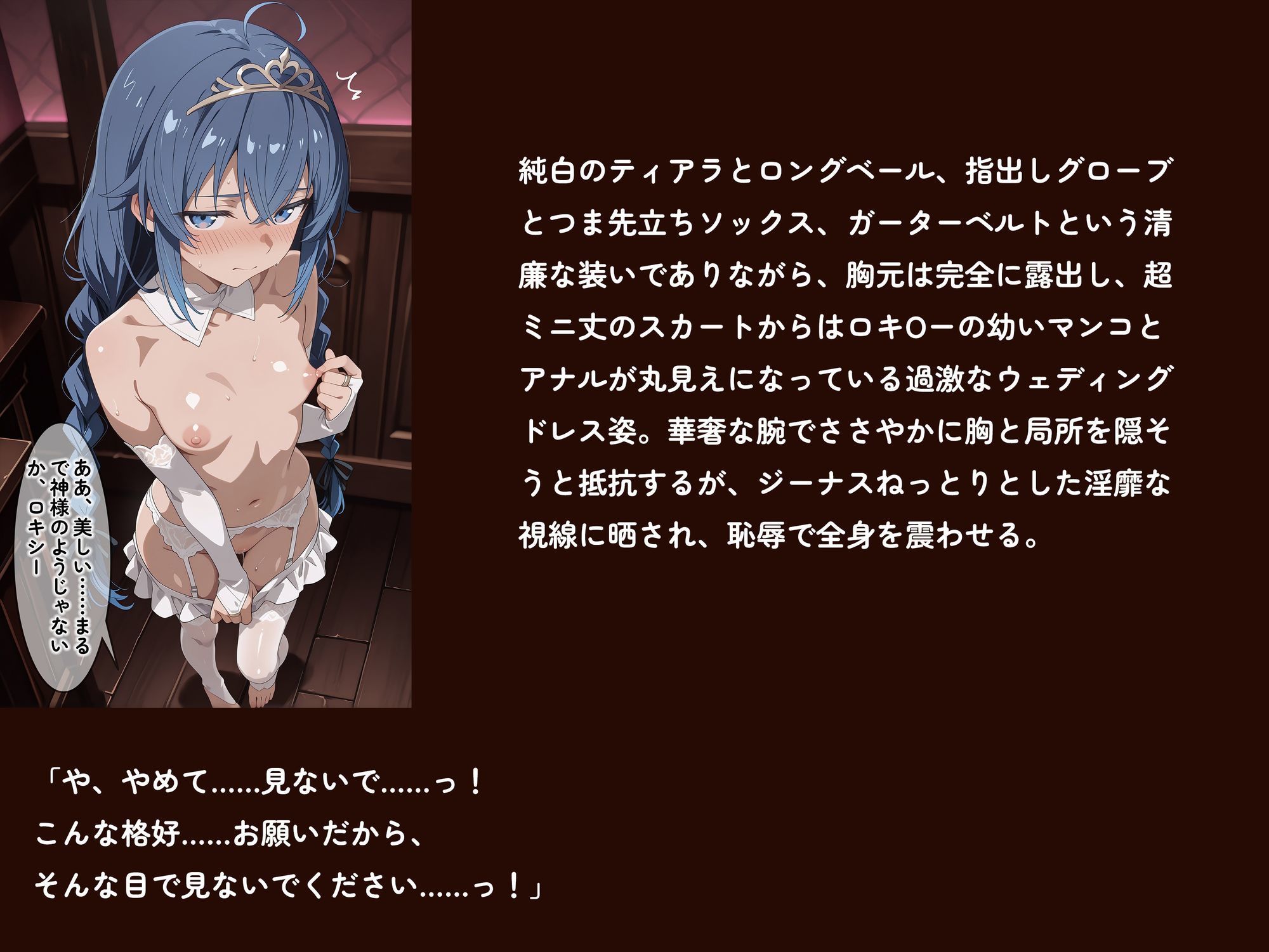 【無職●生】【ロキ○ー 497枚＋3mp4】「結婚おめでとう、ロキ○ー。元師匠からの特別なお祝いだ」―夫の待つ扉の向こうで、ウェディングドレス姿のまま抱かれるロキ○ー サンプル画像 9