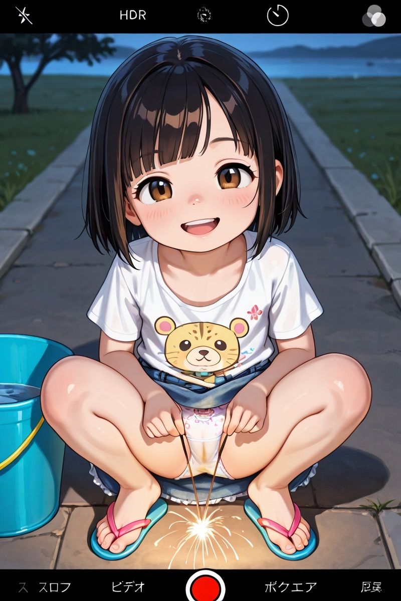 楽しかったBBQが終わり夜はみんなで花火をすることに。俺はスマホを片手に夏の思い出を残していく──。 サンプル画像 2