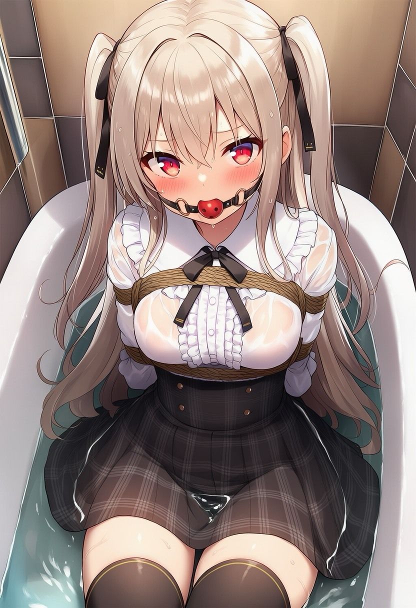 【音声付き】緊縛された女の子動画集 〜お風呂編〜 画像1