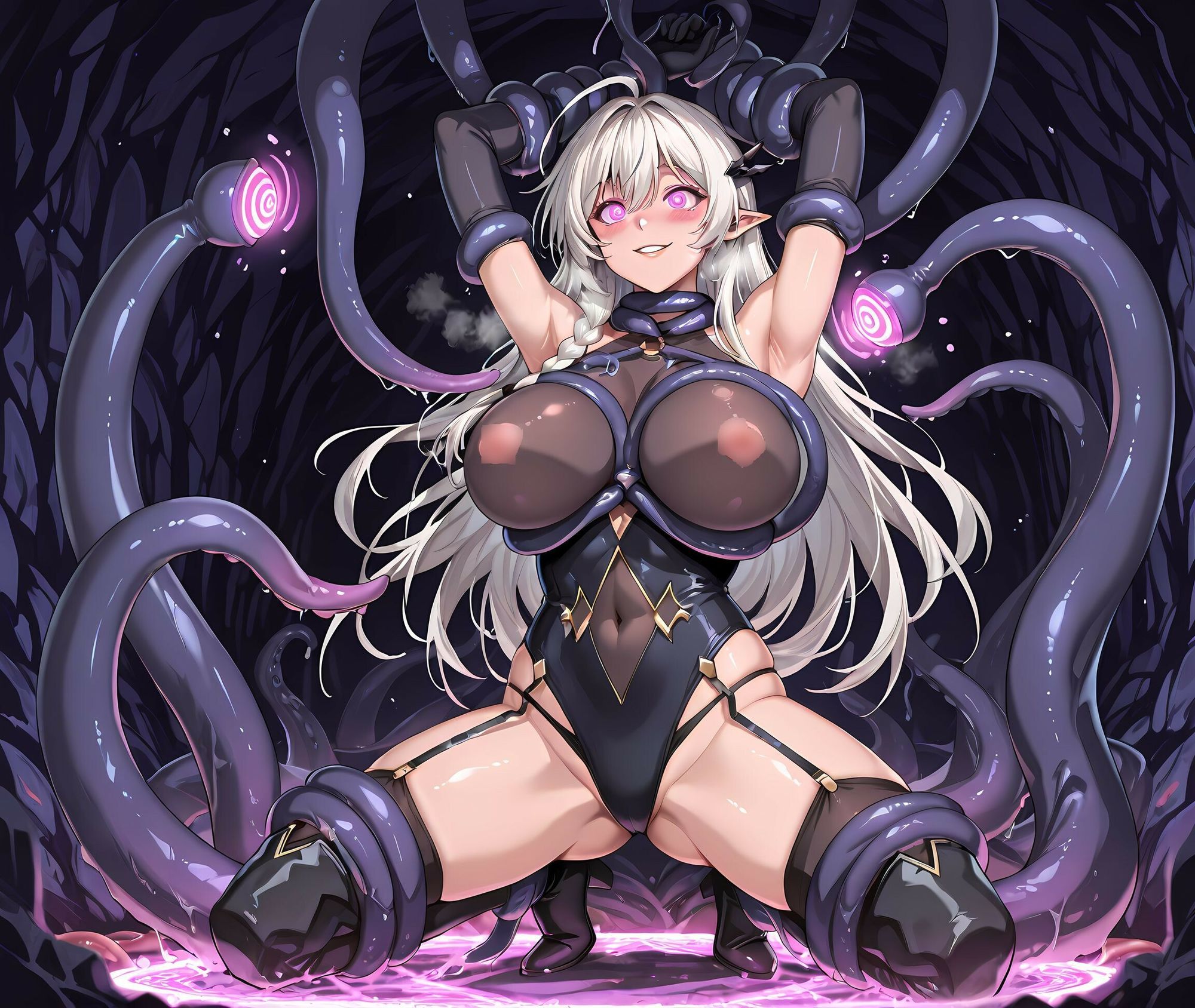 マーリン触手拘束洗脳・悪堕ち淫乱化搾精 画像4