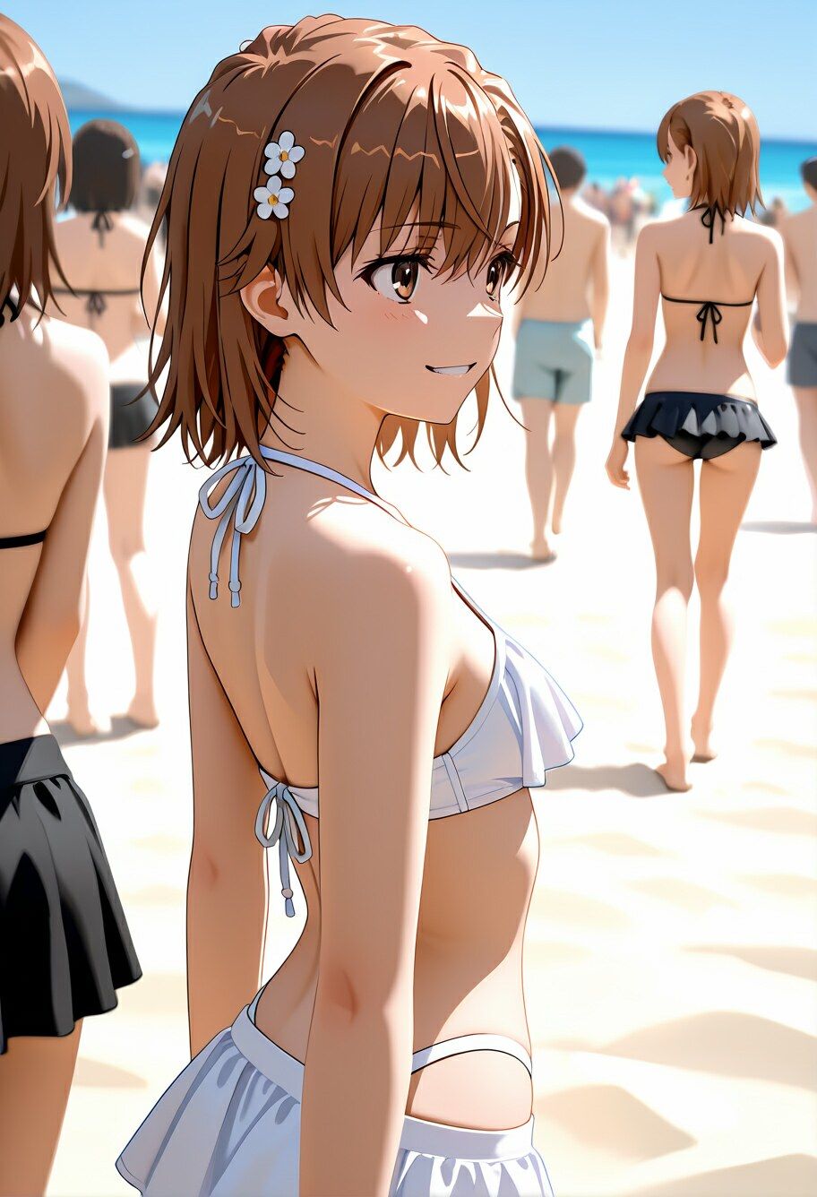 とあるビーチの催〇SEX 〜本能に抗えない御〇美琴〜 サンプル画像 3