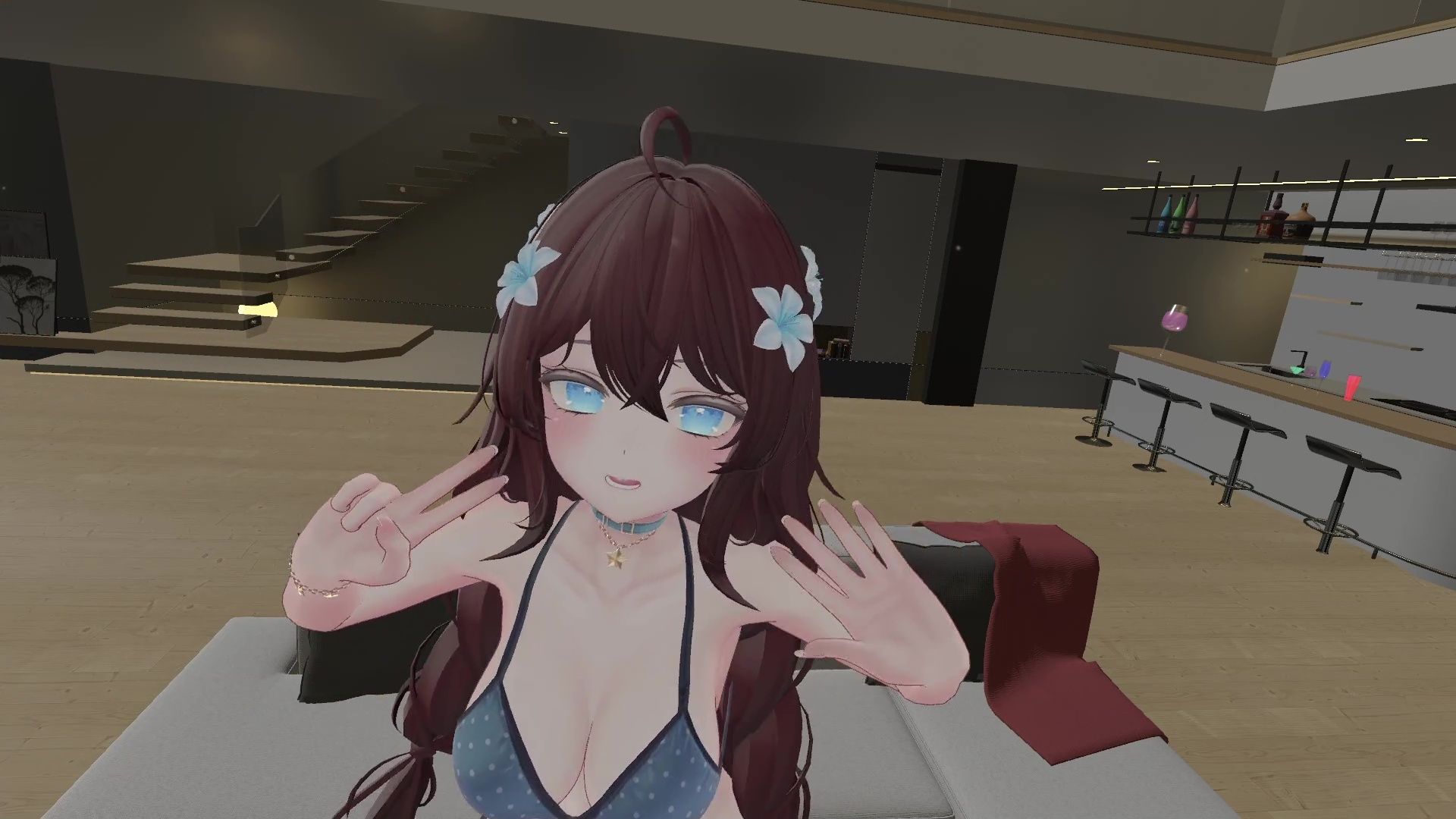 【ChilloutVR】連動フルトラ！100Pで10回スクワットしたよ！！井栗まろん 画像3