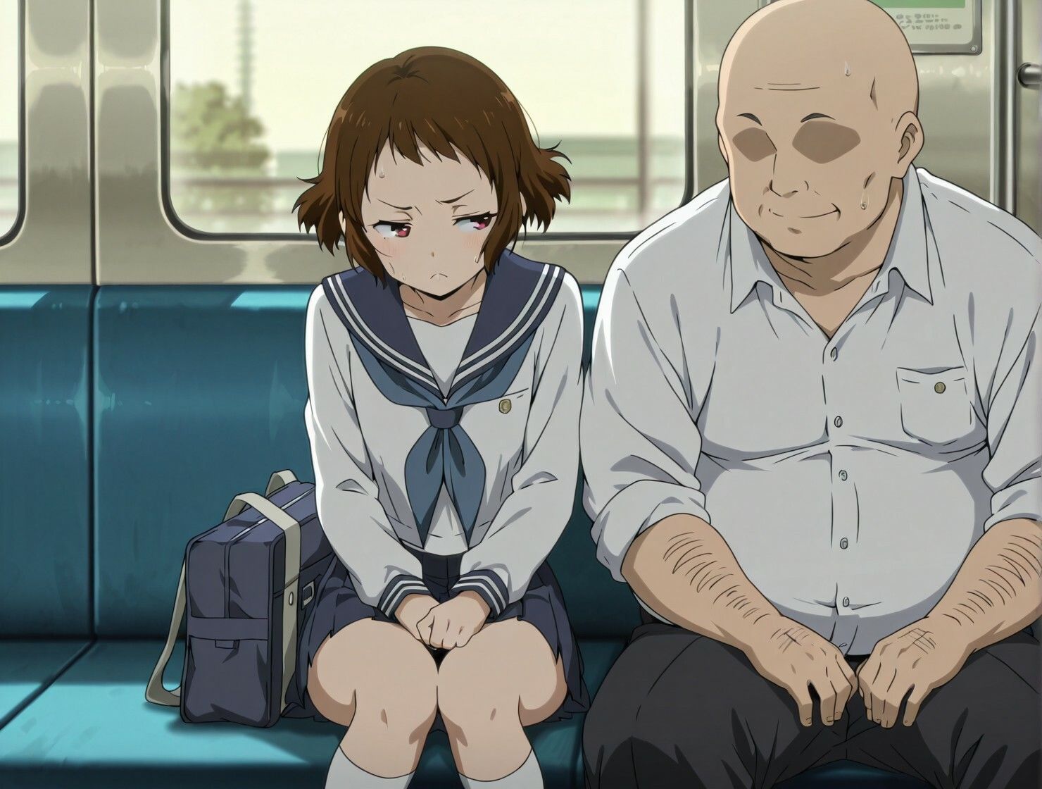電車でおじさんがやたら近くに座ってくる 画像3